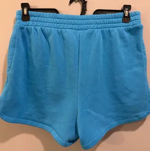 Zenana Elastic Waist Shorts Bright Blue thumbnail 2
