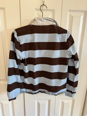 J.Crew Premium Weight Classic Rugby Shirt Press Sea Size Medium thumbnail 3