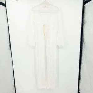 Victorias Secret‎ VS Ethereal Bridal Whimsical Lace Mesh Sheer Kimono Robe M/L thumbnail 2