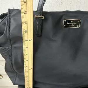 Kate Spade Kaylie Baby Bag Classic Black Nylon Tote Diaper Bag thumbnail 5