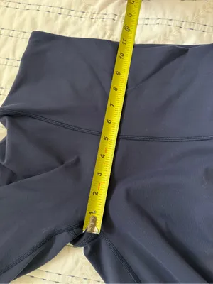 Lululemon Throw Back High Rise Pants Size 6 navy blue 28” Full Length Yoga Luon thumbnail 7
