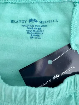 Brandy Melville Mint Green Striped Boyshort Shorts NWT thumbnail 7