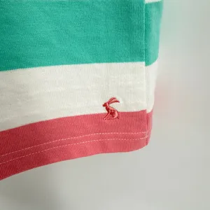 Joules Riviera T-Shirt Dress US 16 Cotton Shift Rainbow Multi Stripe Mini‎ thumbnail 2