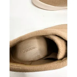 Vince Warren Wool‎ Texture Low Top Sneakers Camel Tan Platform Shoes Size 8.5US thumbnail 10