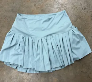 Goldhinge Light Blue Pleated Tennis Skirt Skort Built-in Shorts Womens Medium thumbnail 1