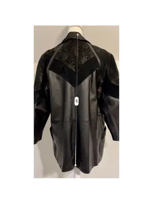 100% Genuine Leather Tooled Paisley Blazer/Coat Women’s L-XL thumbnail 5