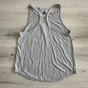 Adidas Logo Racerback Tee Gray M EUC thumbnail 5