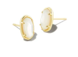 White Kendra Scott Earrings thumbnail 1
