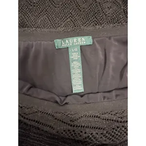 Polo Ralph Lauren Cotton Black Gilter Skirt Elastic Waist Size Large. Night Out thumbnail 8