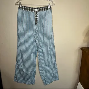 Urban Outfitters Out From Under Blue Striped‎ Plaid Avril PJ Boxer Pants thumbnail 5