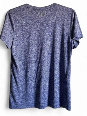 Under Armour Women’s Heathered Navy-Blue V-Neck Performance Tee size medium thumbnail 6