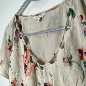 LUCKY BRAND Women's Pink Floral Flutter short sleeve Top S thumbnail 11