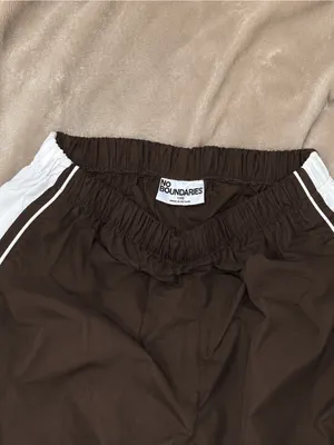 Brown Track Pants with White Stripe thumbnail 3