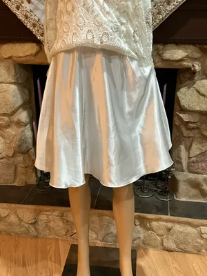 Betsey Johnson Taffeta White Floral Lace Dress 8 thumbnail 9