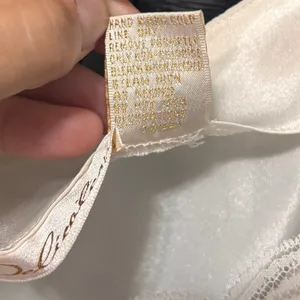 Vtg Delicates Slip Dress‎ Women L Ivory Lace Sequin Pearl Satin Bridal Club Date thumbnail 7