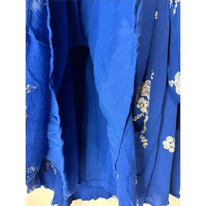 Altar'd State Royal Blue Back Cutout Shapeless Textured Long Sleeve Mini Dress M thumbnail 7