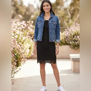 Madewell Black Lace Off-The-Shoulder Mini Dress - Size 00 thumbnail 3