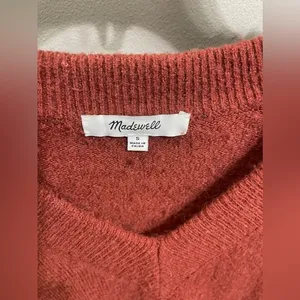 Madewell Bartlett V-Neck Pullover Knit Brown‎ Women's Size Small thumbnail 4