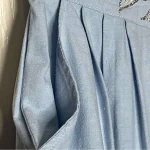 Jane Ashley Sz M High Waisted Pleated Light Blue Shorts Vintage 90’s Y2K V Yoke thumbnail 4