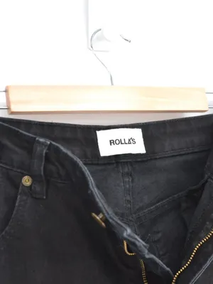 Rolla's Original High Rise Straight Jeans Black Size 28 thumbnail 4