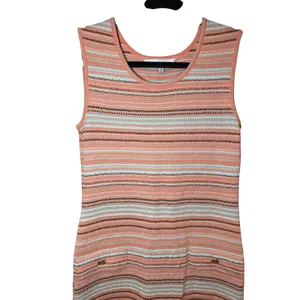 Ming Wang Sleeveless‎ Dress Sheath Stretchy Striped Orange Blue Black Size XS thumbnail 2