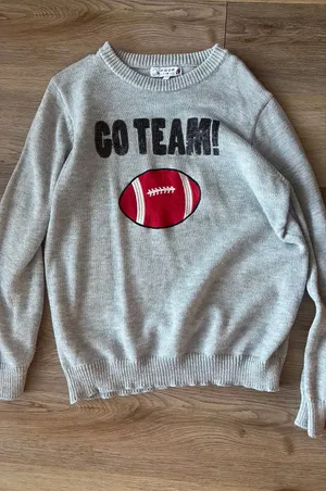 Football sweater Gray Size L thumbnail 1