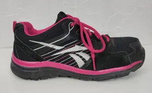Reebok Anomar Work Womens 7.5‎ Black Pink Steel Toe Safety Shoes thumbnail 1