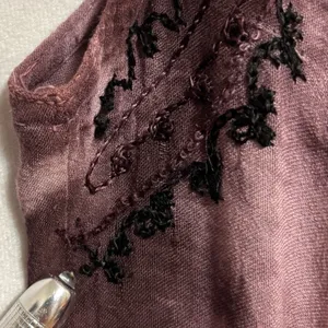 Tie Dye Midi‎ Dress Cover-Up Womens OSFM Purple Embroidered Boho Hippie Festival thumbnail 10