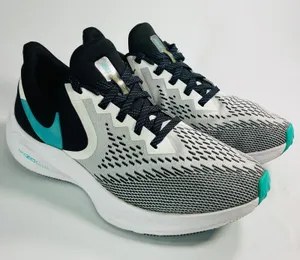 Nike Air Zoom Winflo 6 Black White Oracle Aqua‎ Women 8.5 Running Shoes AQ8228 thumbnail 1