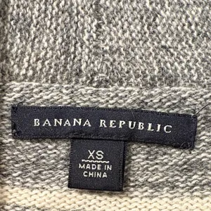 Banana Republic Wool/Cotton blend Gray Striped Cardigan S thumbnail 12