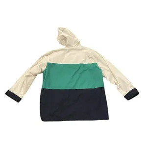 Vintage IZZI Jacket Womens Small White Blue Green Nautical‎ Grandpa Striped thumbnail 2