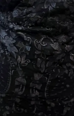 Boutique #1-13 Black embroidered lace floral appliqué sleeveless maxi dress thumbnail 5