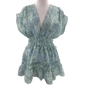 NWT Alexis Ruth‎ floral mini dress blue sz M thumbnail 5