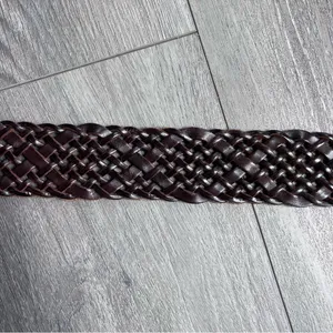 Source Unknown Women’s Brown Braided Leather Belt Western Boho Festival thumbnail 4