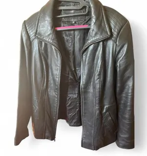 Avanti Black Leather Jacket for Women thumbnail 1