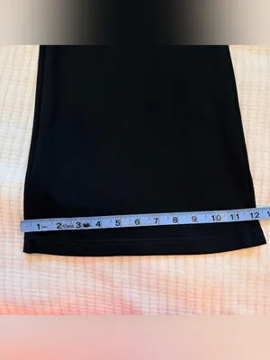 Edikted Black Wide-Leg Pants with Leopard Fold-Over Waist thumbnail 8