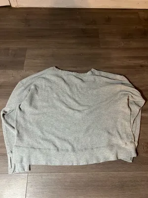 Aerie Top Offline Grey Waffle LongSleeve Small thumbnail 2
