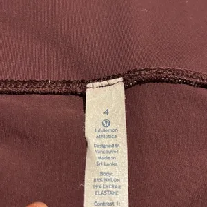 Lululemon athletica burgundy boogie shorts size 4 thumbnail 6