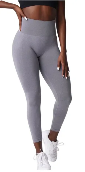 NVGTN Seamless Contour Leggings Light Gray Activewear Compressive Size M thumbnail 1