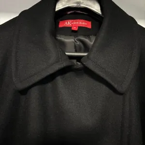 Ann Taylor Anne Klein Black Wool Pea Coat Double-Breasted XL Button Front Notch Lapel Urban thumbnail 9