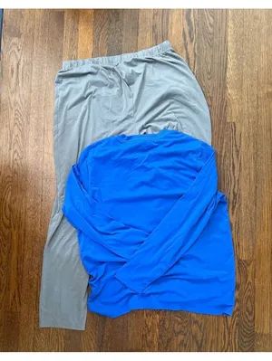 United Polaris Blue Long Sleeve Shirt with Gray Lounge Pants Set Size L/XL thumbnail 3