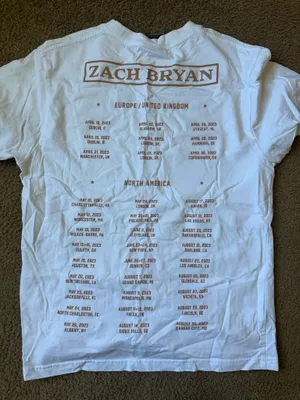 Zach Bryan t shirt White thumbnail 3