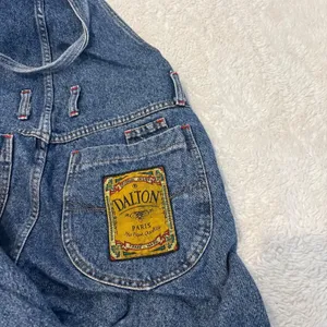 Womens Dalton Paris Denim Cotton Overalls OS Tomato Granola Grandma Utility Chic thumbnail 2