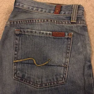 7 For All Mankind Flare Worn Wash Jeans thumbnail 2