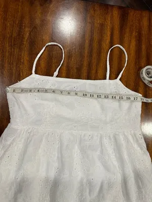 Nanette Lepore White‎ Sleeveless Embroidered Dress With Pockets- Size 14. thumbnail 5