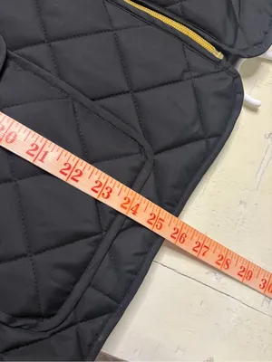 St. John’s Bay Puffer Diamond Quilted Vest Black with Gold Accents Size XXL New thumbnail 4