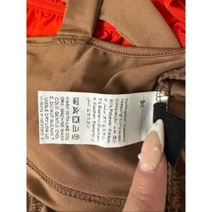 Brown Twist Front Wrap Crop Top – Size Small thumbnail 4