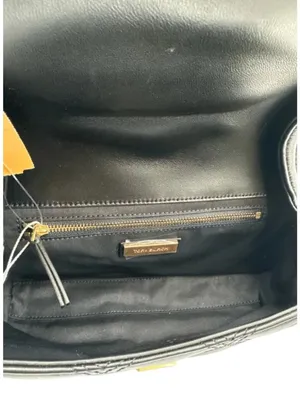 NWT Tory Burch Fleming Soft Quilted Leather Clutch Bag Black thumbnail 7