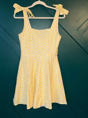 miami Yellow Floral Tie-Shoulder Mini Dress thumbnail 2