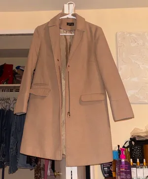 TOPSHOP Wool Camel Peacoat thumbnail 1